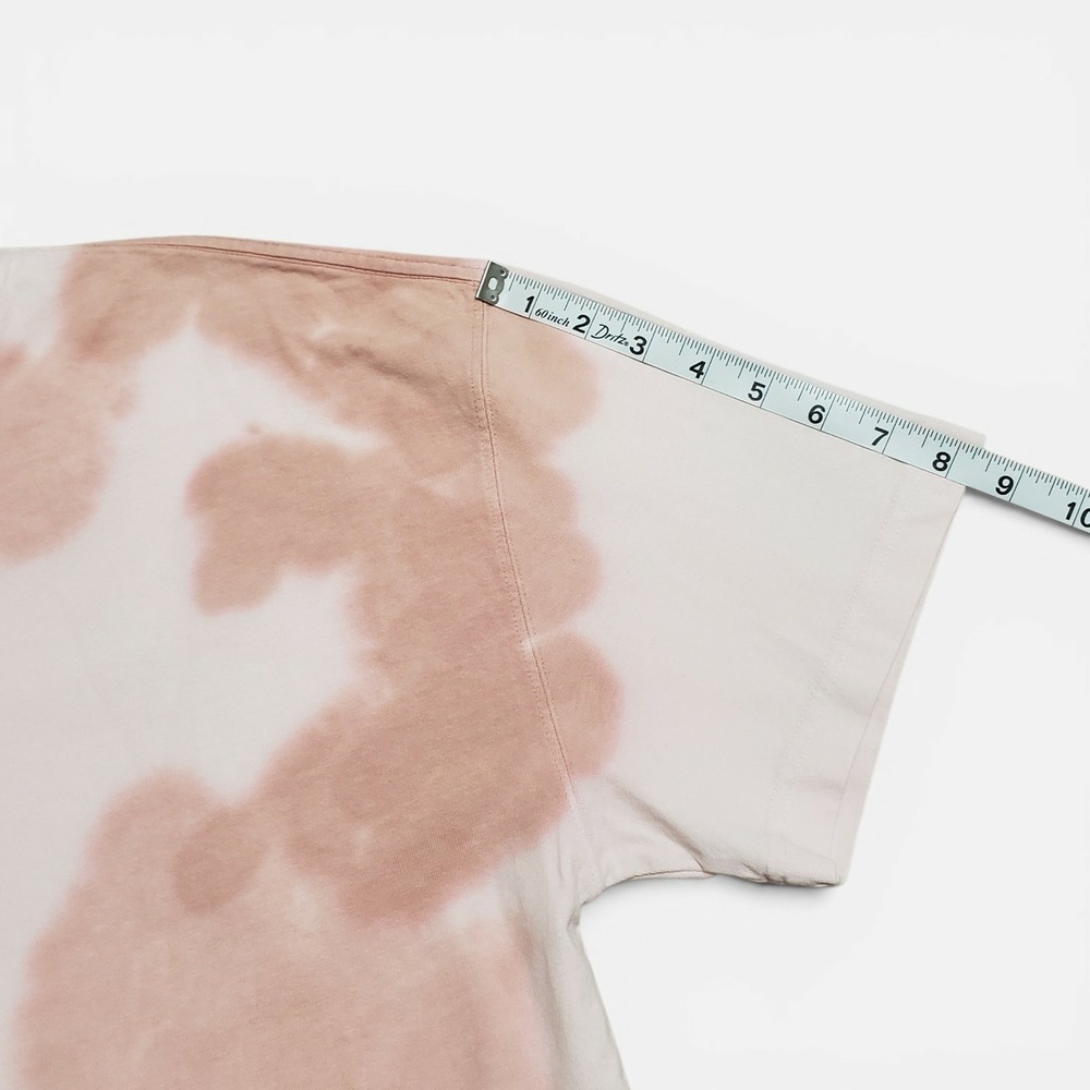 AllSaints Mens Kura Tie Dye Oversized T-Shirt Ceramic Pink Organic Cotton Medium - Picture 6 of 8